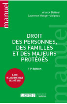 Droit des personnes, des familles et des majeurs proteges - a jour de la loi bioethique du 2 aout 20