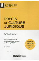 Precis de culture juridique : crfpa, examen national session 2021 grand oral (5e edition)