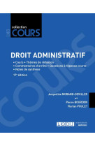 Droit administratif - cours, themes de reflexion, commentaires d'arrets, questions a reponse courte,