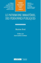 Le patrimoine immateriel des personnes publiques t.329