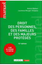 Droit des personnes, des familles et des majeurs proteges : à jour de la reforme de l'adoption (12e edition)