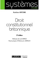 Droit constitutionnel britannique (3e edition)