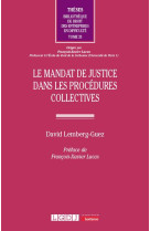 Le mandat de justice dans les procedures collectives