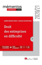 Droit des entreprises en difficulte (edition 2020/2021)