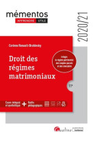 Droit des regimes matrimoniaux (edition 2020/2021)