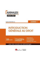 Introduction generale au droit  -  l1 (edition 2020/2021)