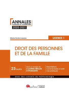 Droit des personnes et de la famille  -  l1 (edition 2020/2021)