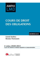 Cours de droit des obligations - licence 2 et 3