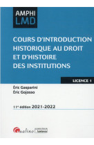 Cours d'introduction historique au droit et d'histoire des institutions (edition 2021/2022)