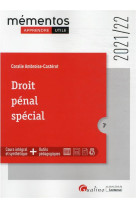 Droit penal special (edition 2021/2022)