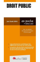 Droit public  -  une vue globale des grands principes du droit public (edition 2021)