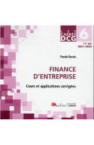 Dcg 6 : finance d'entreprise,cours et applications corrigees (11e edition)