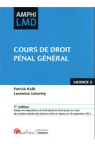 Cours de droit penal general - ouvrage conforme au cours magistral de droit penal general dispense e