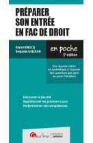 Preparer son entree en fac de droit - 37 fiches pour les neo-bacheliers pour preparer leur entree en