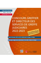 Concours greffier et directeur des services de greffe judiciaires (edition 2022/2023)