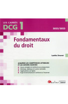 Dcg 1 : fondamentaux du droit  -  cours et applications corrigees (edition 2022/2023)