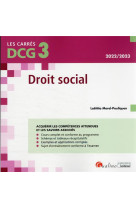 Dcg 3 droit social : cours et applications corrigees (4e edition)