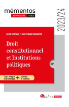 Droit constitutionnel et institutions politiques - cours integral et synthetique + tableaux et schem