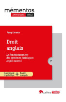 Droit anglais : le fonctionnement des systemes juridiques anglo-saxons