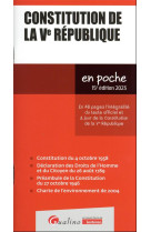 Constitution de la ve republique (edition 2023)