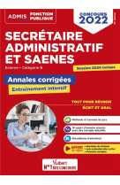 Concours sa et saenes - annales corrigees - categorie b - admis - externe - concours 2022