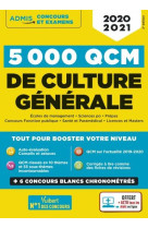 5000 qcm de culture generale + actu en ligne mois par mois