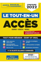 Le tout-en-un acces : 18 sujets blancs  -  ecrits et oraux  -  tutos offerts  -  esdes, essca, ieseg  -  concours 2022