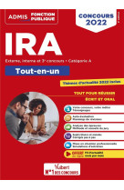 Concours ira : categorie a tout-en-un  -  annales 2021 incluses  -  instituts regionaux d'administration