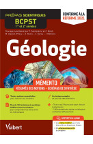 Memento geologie bcpst 1re et 2e annees - notions-cles  schemas de synthese  etudes de roches et de