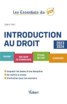 Introduction au droit 2023/2024 - cours - qcm - exercices - etude de cas - corriges - methodologie