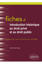 Fiches d'introduction historique au droit prive et au droit public  -  rappel de cours et exercices corriges