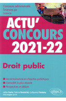 Actu'concours  -  droit public 2021-2022  -  cours et qcm