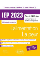 Concours commun iep 2023 - 1re annee. l'alimentation / la peur