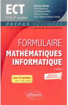 Formulaire mathematiques - informatique : ect 1re et 2e annees  -  programme 2022