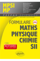 Formulaire mpsi/mp : maths, physique-chimie, sii nouveaux programmes