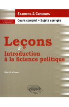 Lecons d'introduction a la science politique