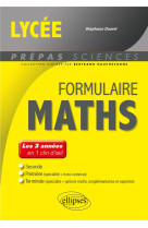 Formulaire maths : les 3 annees en 1 clin d'oeil