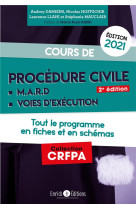 Cours de procedure civile et modes alternatifs de reglement des differends  -  tout le programme en fiches et en schemas