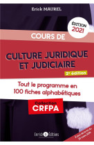 Cours de culture juridique et judiciaire (edition 2021)