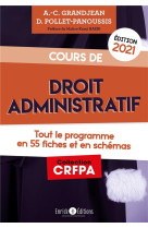 Cours de droit administratif  -  tout le programme en 55 fiches et en schemas