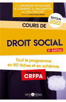 Cours de droit social 2022  -  tout le programme en fiches et en schemas