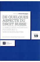 De quelques aspects du droit russe