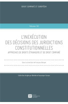 L'inexecution des decisions des juridictions constitutionnelles - tome 39 - approches de droits etra