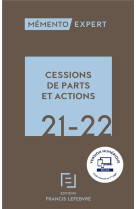 Memento cessions de parts et actions 2021-2022