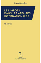 Impots dans les affaires internationales 2021