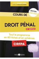 Cours de droit penal 2024-2025 : tout le programme en fiches et en schemas