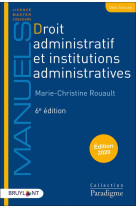 Droit administratif et institutions administratives (edition 2019/2020)