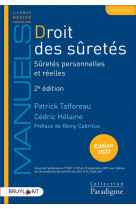 Droit des suretes : suretes personnelles et reelles (edition 2023)