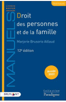 Droit des personnes et de la famille (12e edition)