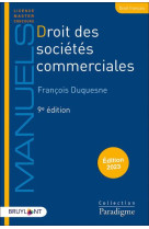 Droit des societes commerciales 9ed